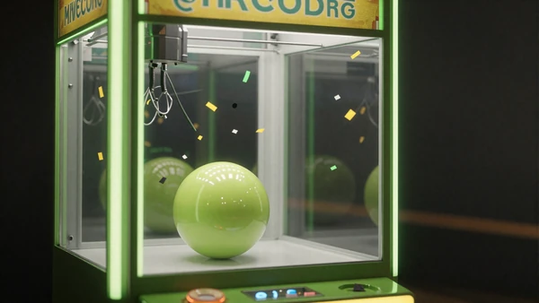 Virtueller Greifarm Bonus Crab greift nach gl&uuml;hender limettengr&uuml;ner Bonus-Kugel im Golisimo Casino