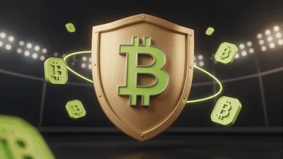 Goldenes Cashback-Schild mit Krypto-Symbolen f&uuml;r Weekly Crypto Cashback bei Golisimo