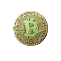 Gl&uuml;hende Bitcoin-M&uuml;nze mit Limettengr&uuml;n-Gold-Gradient bei Golisimo Casino